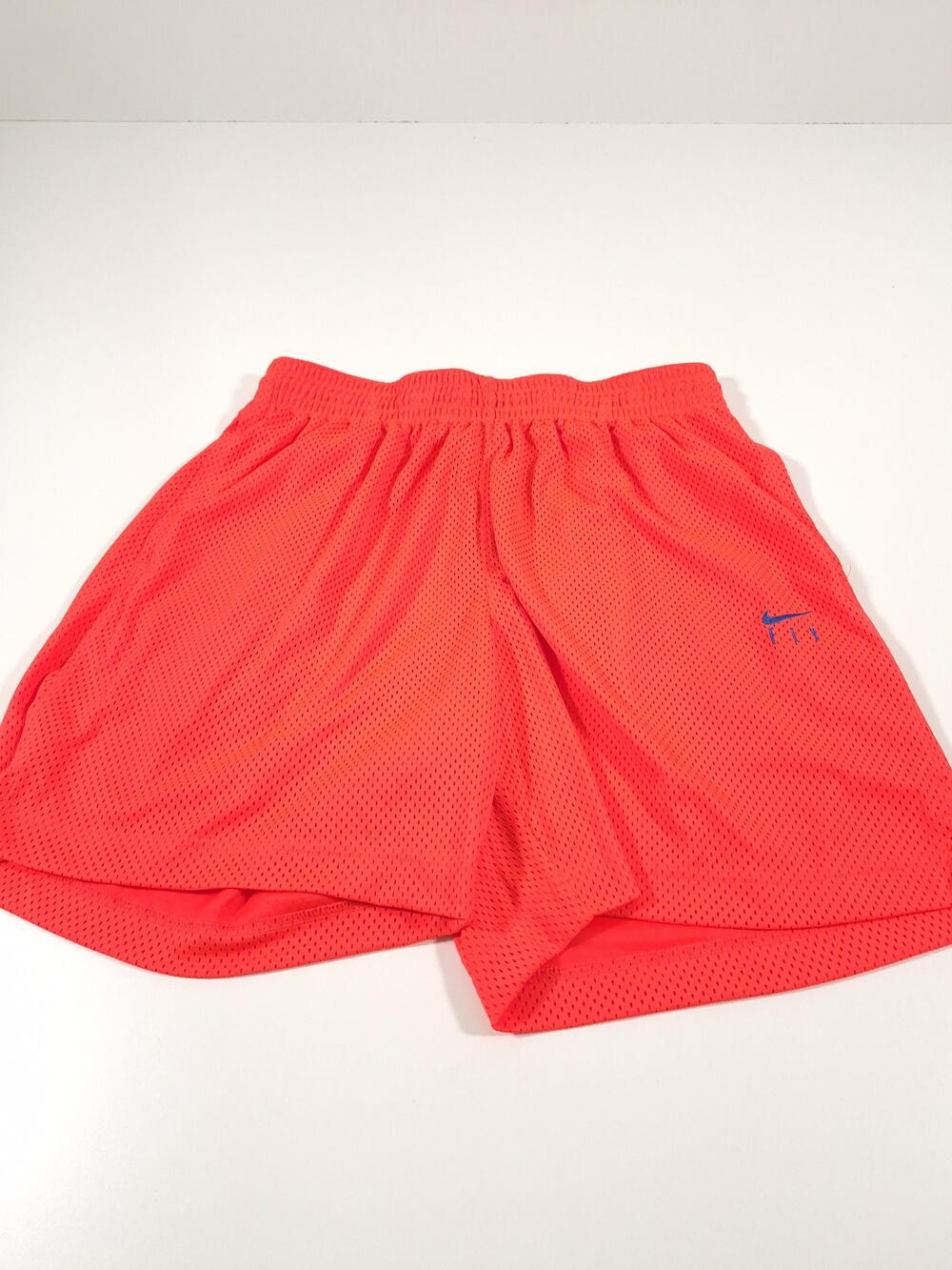 Nike Dri-FIT Fly Shorts Womens Large Red Basketball Mesh Standard Fit 7 Inseam